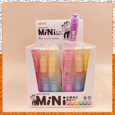 Bộ 6 bút highlight Mini kẹo ngọt B173 pastel nhỏ gọn, nhiều màu - giá 46k 7