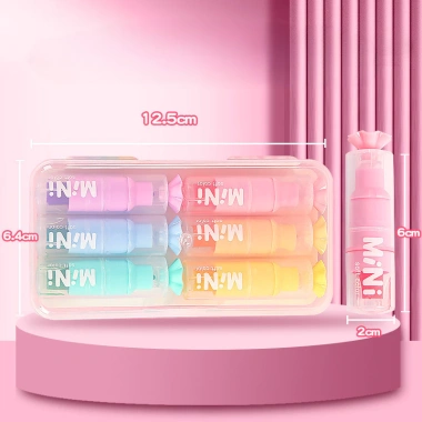 Bộ 6 bút highlight Mini kẹo ngọt B173 pastel nhỏ gọn, nhiều màu - giá 46k 10