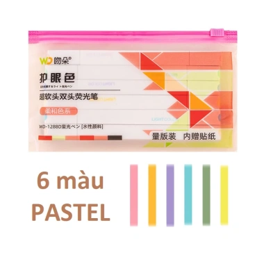 Bộ 6 Bút Highlight Pastel 2 Đầu Morandi - Đánh Dấu, Trang Trí Journal, Giá 15.500₫ 4