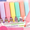 Bộ 6 Bút Highlight Pastel Dạ Quang - Mực Đậm, Không Phai, An Toàn cho Học Sinh
