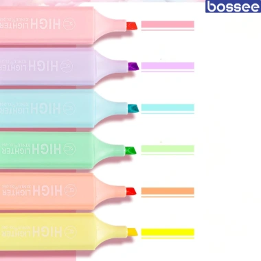 Bộ 6 Bút Highlight Pastel Dạ Quang - Mực Đậm, Không Phai, An Toàn cho Học Sinh 7