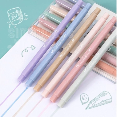 Bộ 6 bút highlight ST189 2 đầu màu pastel dễ thương, ghi nhớ sáng tạo, giá 29.800₫ 7