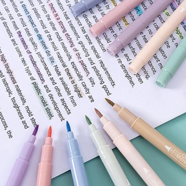 Bộ 6 bút highlight ST189 2 đầu màu pastel dễ thương, ghi nhớ sáng tạo, giá 29.800₫ 8