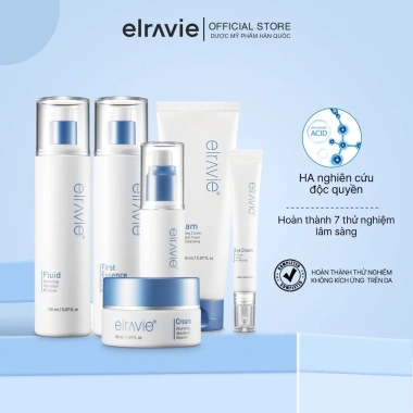 Bộ 6 Chăm Sóc Da Elravie - Làm Sạch, Dưỡng Ẩm, Tái Tạo Da, Ưu đãi 2.891.000đ 2