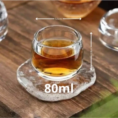 Bộ 6 chén ly uống trà thủy tinh 80ml lục thuỷ sang trọng dày dặn - Giá 105.000đ 8 Bộ 6 chén ly uống trà thủy tinh 80ml lục thuỷ sang trọng dày dặn - Giá 105.000đ 8