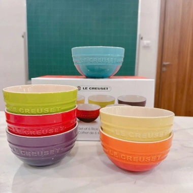 Bộ 6 chiếc bát ăn cơm 12cm cầu vồng Le Creuset - An toàn máy rửa bát, lò vi sóng, giá ưu đãi 479.000₫ 7