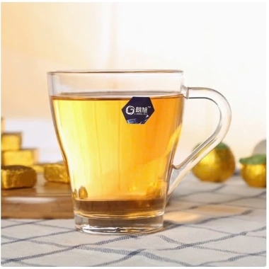 Bộ 6 Cốc tách ly thủy tinh có quai 270ml LXZB21 - Trà, cacao, đồ uống nóng, 145k