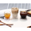 Bộ 6 cốc thủy tinh cafe cao cấp, ly đáy khía 2 tầng, vân dọc 150‑377ml - 125k 3