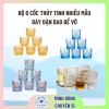 Bộ 6 cốc thủy tinh cao cấp vân sóng xanh chịu nhiệt - Giá ưu đãi 75.000₫