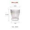 Bộ 6 cốc thủy tinh chịu nhiệt sọc 360ml-280ml, uống nước, sinh tố, trà sữa, bia 7