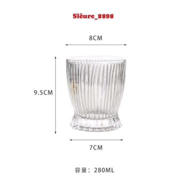 Bộ 6 cốc thủy tinh chịu nhiệt sọc 360ml-280ml, uống nước, sinh tố, trà sữa, bia 7 Bộ 6 cốc thủy tinh chịu nhiệt sọc 360ml-280ml, uống nước, sinh tố, trà sữa, bia 7