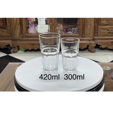 Bộ 6 cốc thủy tinh cốc trà chanh 420ml-300ml - hàng chuẩn, giảm giá 120k 2