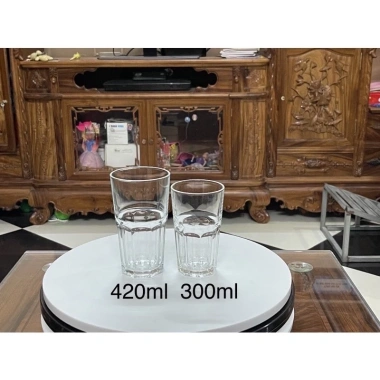 Bộ 6 cốc thủy tinh cốc trà chanh 420ml-300ml - hàng chuẩn, giảm giá 120k 8