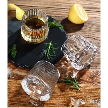Bộ 6 Cốc Thủy Tinh Đế Xoay 360 độ, Ly Lõi Xoay Chịu Nhiệt Cao Cấp, Giá Ưu Đãi 86.000đ