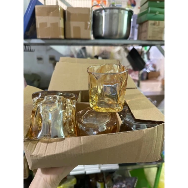 Bộ 6 Cốc Thủy Tinh Đế Xoay 360 độ, Ly Lõi Xoay Chịu Nhiệt Cao Cấp, Giá Ưu Đãi 86.000đ