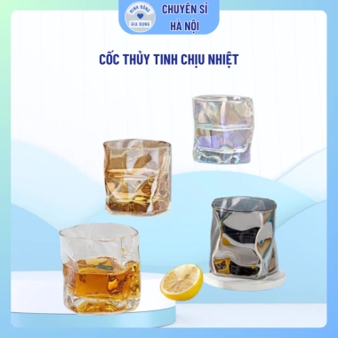 Bộ 6 cốc thủy tinh decor xoắn sang trọng - Ly whisky cao cấp, chỉ 110.000₫