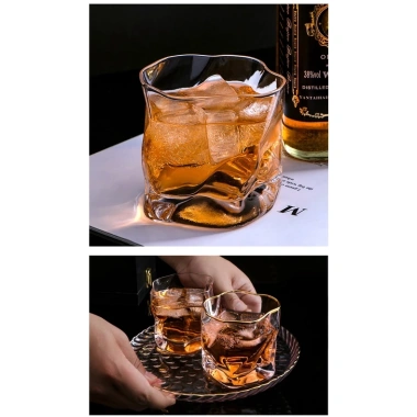 Bộ 6 cốc thủy tinh decor xoắn sang trọng - Ly whisky cao cấp, chỉ 110.000₫