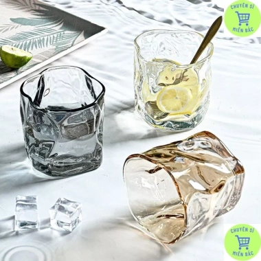 Bộ 6 cốc thủy tinh decor xoắn sang trọng - Ly whisky cao cấp, chỉ 110.000₫
