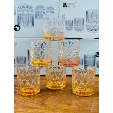 Bộ 6 cốc thủy tinh HONGLI 285ml - Cao cấp, sang trọng, chỉ 195.000đ 6