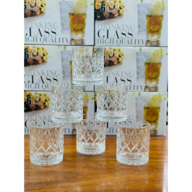 Bộ 6 cốc thủy tinh HONGLI 285ml - Cao cấp, sang trọng, chỉ 195.000đ 9