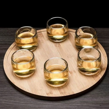 Bộ 6 Cốc Thủy Tinh Pha Lê Cao Cấp, Trong Suốt Dày Dặn, Uống Trà Không Nóng, Sang Trọng - Giá 30.000 VND