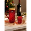 Bộ 6 Cốc Thủy Tinh Vân Caro Đỏ Crista Home 280ml - Quà Tặng, VAT, Bán Sỉ 109k 3