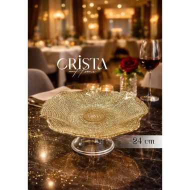 Bộ 6 Cốc Thủy Tinh Vân Caro Vàng Mật Ong Crista Home 350ml - Cao Cấp, Giá Ưu Đãi 105.000đ 4