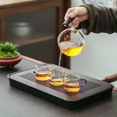 Bộ 6 Cốc Trà Thủy Tinh Cao Cấp Chịu Nhiệt, Sang Trọng, Giá Ưu Đãi 40.000₫ 6