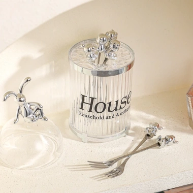 Bộ 6 dĩa ăn trái cây Nắp Thỏ House inox 304 không gỉ, sang trọng kèm hộp, chỉ 80.000₫ 3