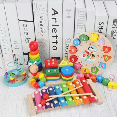 Bộ 6 Đồ Chơi Gỗ Montessori - Phát Triển Trí Tuệ, An Toàn cho Trẻ, 99.000 VND 2