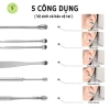 Bộ 6 Dụng Cụ Lấy Ráy Tai Cap Cấp Bọc Túi Da Thép Không Gỉ Vệ Sinh Tai 10.000đ 5