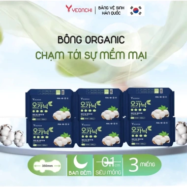 Bộ 6 gói Băng vệ sinh Yeonchi Premium Hàn Quốc 35cm siêu mỏng 0.1cm - Ban đêm, giá chỉ 41.000₫ 10 Bộ 6 gói Băng vệ sinh Yeonchi Premium Hàn Quốc 35cm siêu mỏng 0.1cm - Ban đêm, giá chỉ 41.000₫ 10