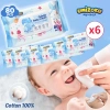 Bộ 6 gói khăn ướt UMIZOKU không cồn, không parabens - cao cấp cho bé, giá 98.100 VND