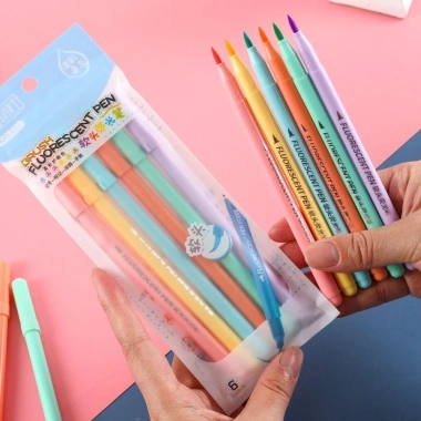Bộ 6 Highlighter Đầu Mềm Nhựa Nhiều Màu - Bút Đánh Dấu Văn Phòng Phẩm Giá Ưu Đãi 54.120₫ 7