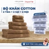 Bộ 6 Khăn Tắm LOTUS TOWEL 100% Cotton Cao Cấp - Mềm Mịn, Thấm Hút, Không Ra Màu, Giá 225.000đ
