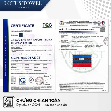 Bộ 6 Khăn Tắm LOTUS TOWEL 100% Cotton Cao Cấp - Mềm Mịn, Thấm Hút, Không Ra Màu, Giá 225.000đ