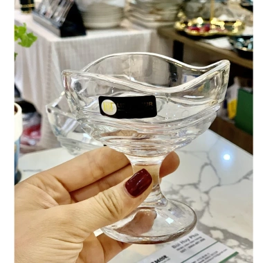 Bộ 6 ly kem thủy tinh sóng F187 - Dùng cho kem, sữa chua, chè, hoa quả - Giá ưu đãi 148.500đ 3