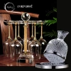 Bộ 6 ly rượu vang chân vàng 24K + bình thở xoay cao cấp - Thiết kế hiện đại, sang trọng, giá ưu đãi 270.000₫ 2