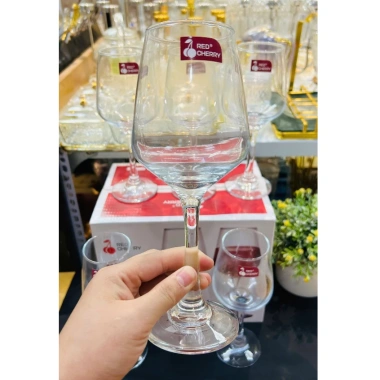 Bộ 6 ly rượu vang thủy tinh Red Cherry GL4.035 360ml - Giá chỉ 170k, chịu va đập 4