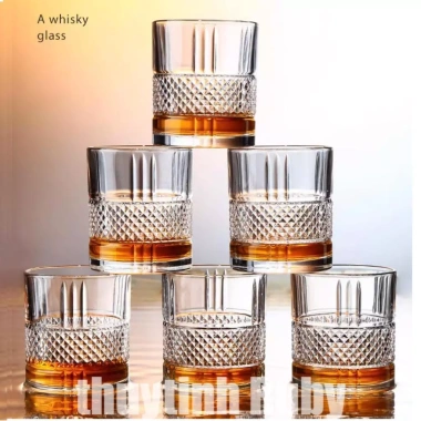Bộ 6 ly thủy tinh 300ml - Ly nước, bia, whisky sang trọng, giảm giá 139k