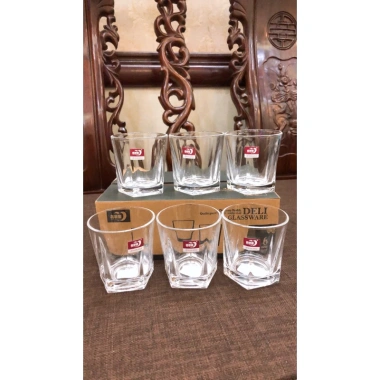 Bộ 6 ly thủy tinh 5 cạnh cao cấp - Giá chỉ 58.000đ, ưu đãi tại Hồng Lộc Store
