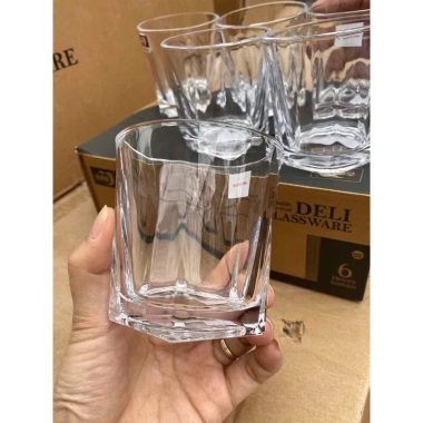 Bộ 6 ly thủy tinh 5 cạnh cao cấp - Giá chỉ 58.000đ, ưu đãi tại Hồng Lộc Store