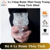 Bộ 6 ly thủy tinh uống rượu 40ml sang trọng phong cách Châu Âu, chỉ 28.000₫