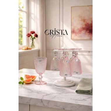 Bộ 6 ly thủy tinh Vân Lưới Crista Home 240ml - Bán sỉ, giá chỉ 205.000, Quà Tết