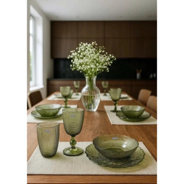 Bộ 6 ly thủy tinh vân lưới Crista Home – Cao cấp, 3 màu sang trọng, ưu đãi giá chỉ 205.000₫