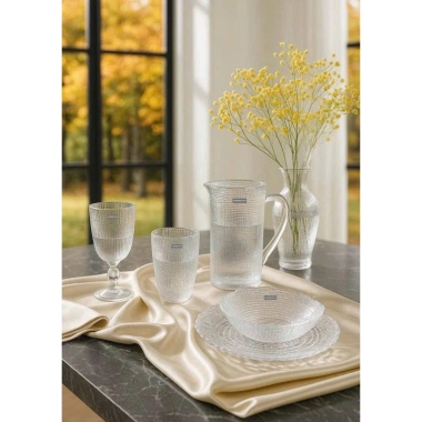 Bộ 6 ly thủy tinh vân lưới Crista Home – Cao cấp, 3 màu sang trọng, ưu đãi giá chỉ 205.000₫