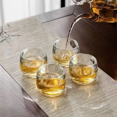 Bộ 6 ly trà thủy tinh dày cốc nhỏ sang trọng - Giá 85.000đ, giảm từ 107.950đ