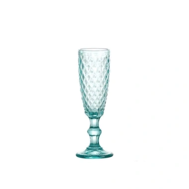Bộ 6 ly Whisky đế cao 168ml - Ly vang thủy tinh nhiều màu, phong cách châu Âu cho bàn tiệc