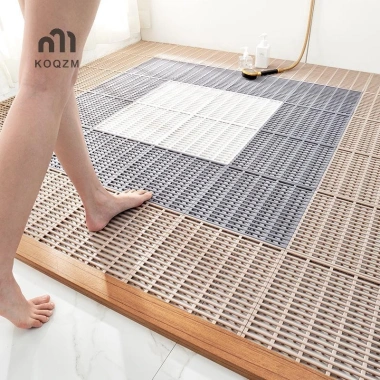 Bộ 6 miếng sàn cao su chống trượt, thoát nước, không thấm, thảm tắm an toàn 4