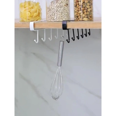 Bộ 6 móc treo đa năng gắn kẹp dưới tủ bếp, tủ quần áo, kệ bàn để cốc ly, giá 22.442₫ 5 Bộ 6 móc treo đa năng gắn kẹp dưới tủ bếp, tủ quần áo, kệ bàn để cốc ly, giá 22.442₫ 5